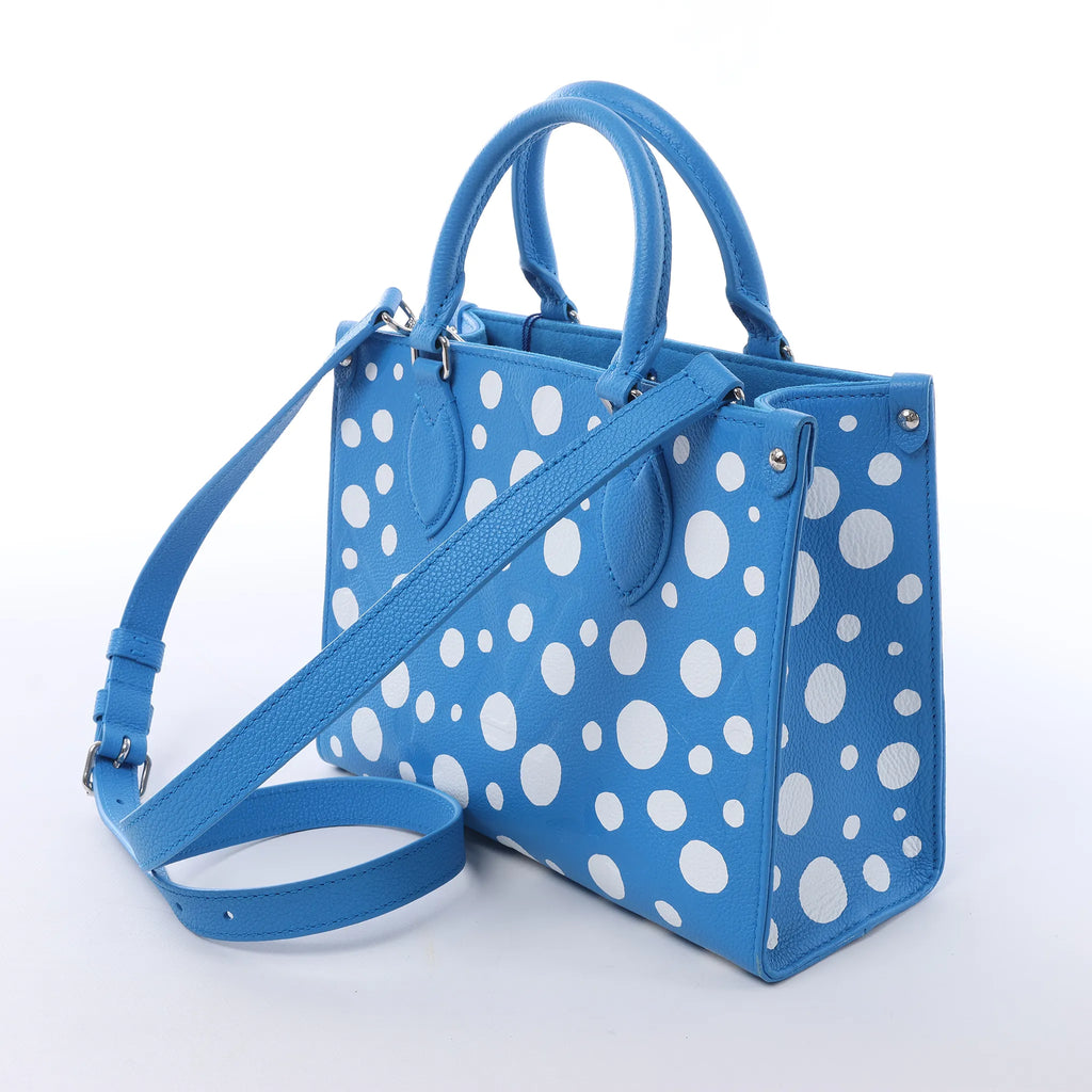 Louis Vuitton x Yayoi Kusama On the Go PM Empreinte Leather in Blue M46424