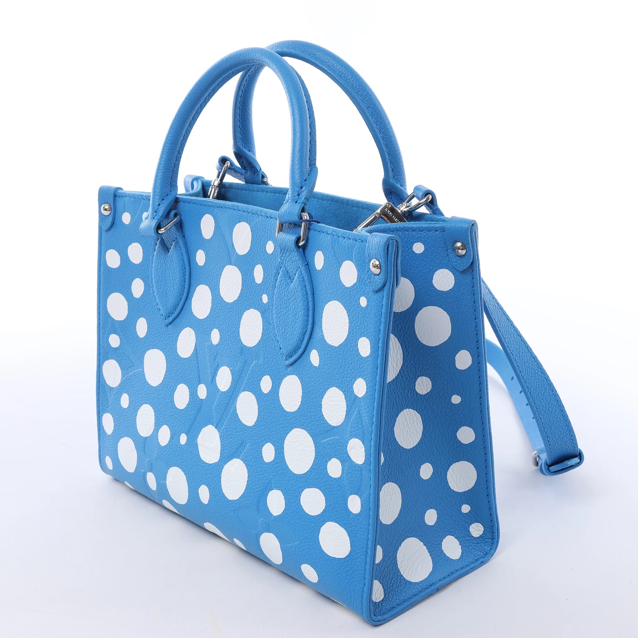 Louis Vuitton x Yayoi Kusama On the Go PM Empreinte Leather in Blue M46424
