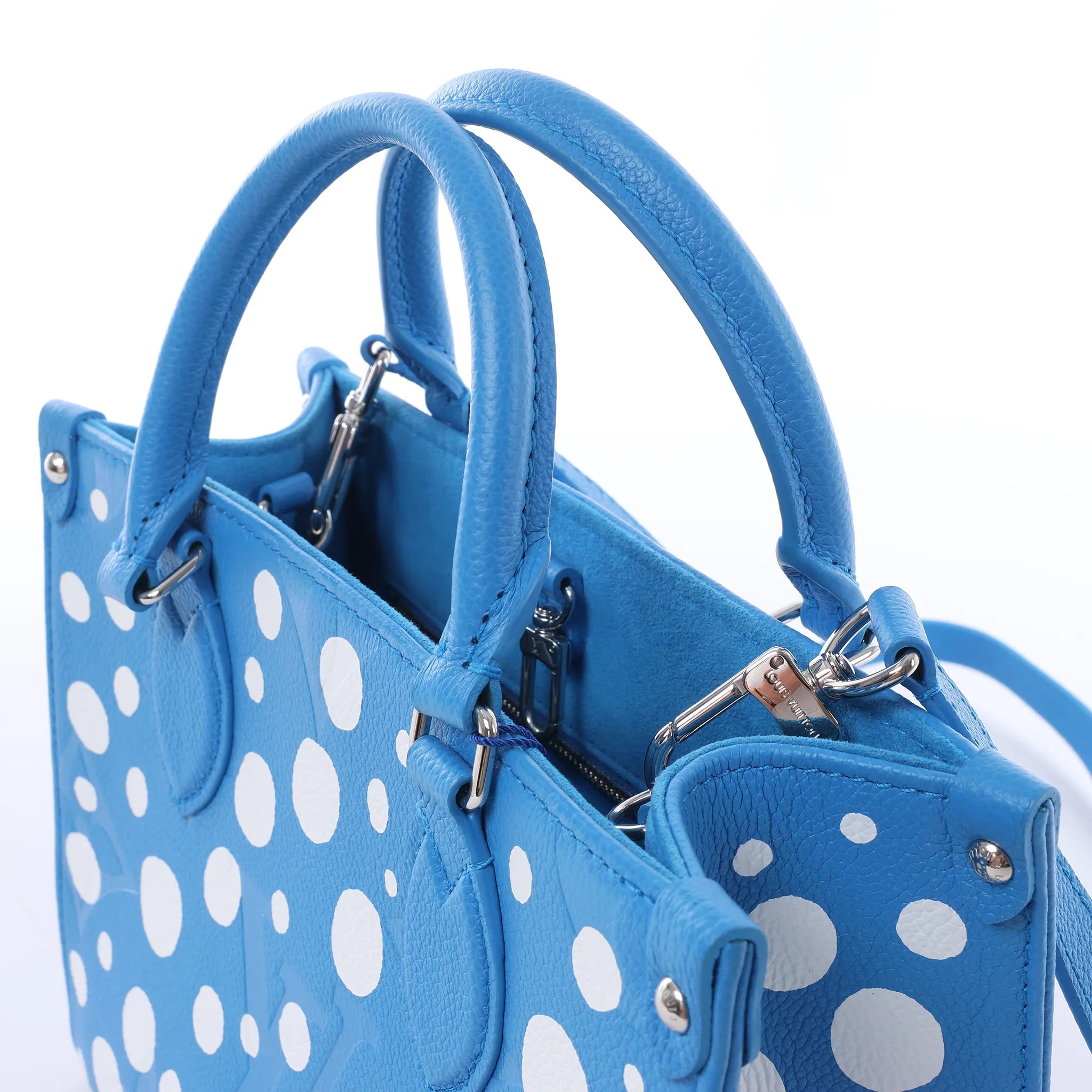 Louis Vuitton x Yayoi Kusama On the Go PM Empreinte Leather in Blue M46424