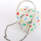 Louis Vuitton x Yayoi Kusama Square Bag Leather Handbag in White