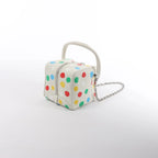Louis Vuitton x Yayoi Kusama Square Bag Leather Handbag in White