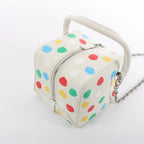 Louis Vuitton x Yayoi Kusama Square Bag Leather Handbag in White