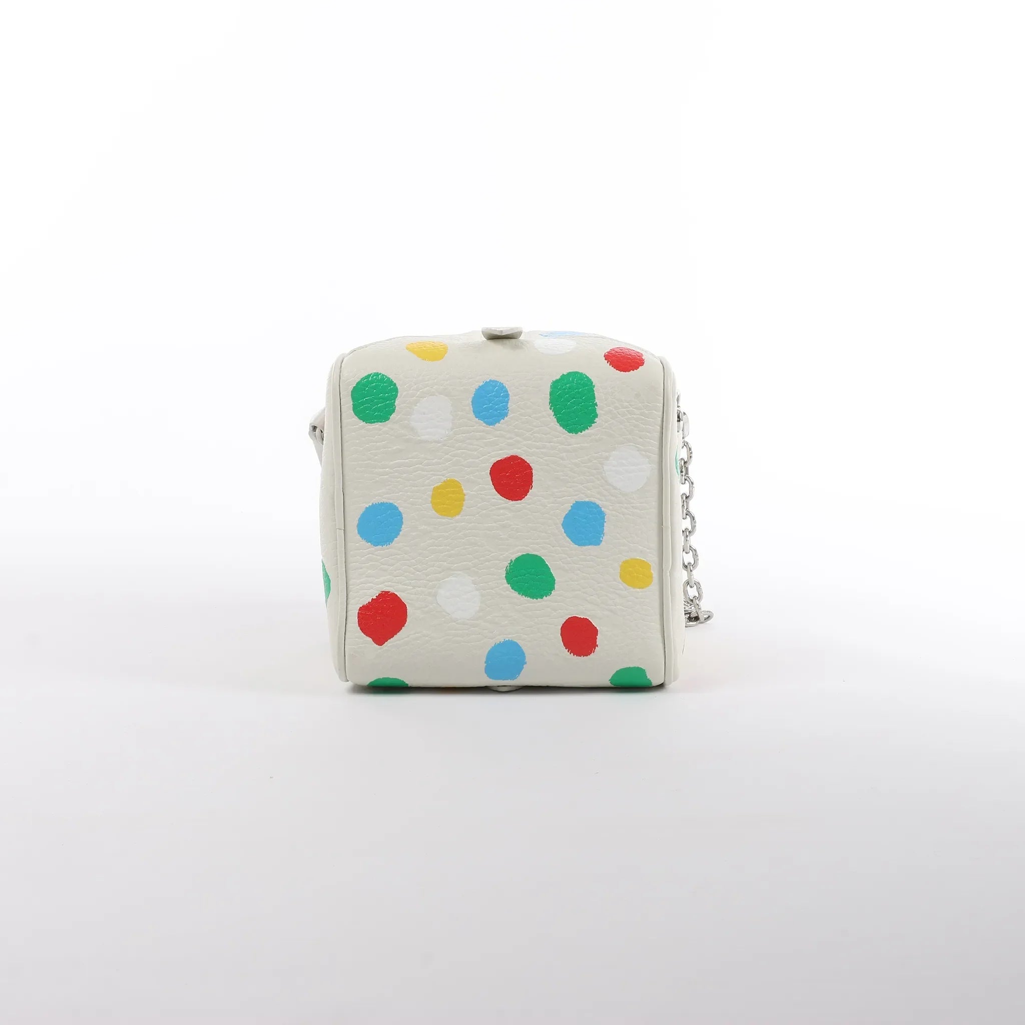 Louis Vuitton x Yayoi Kusama Square Bag Leather Handbag in White
