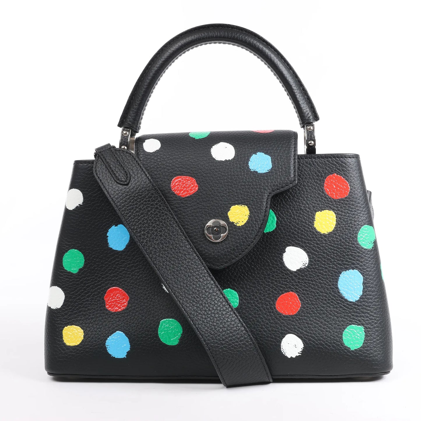 Louis Vuitton x  Taurillon Capucines MM 2Way Handbag in Black M21663