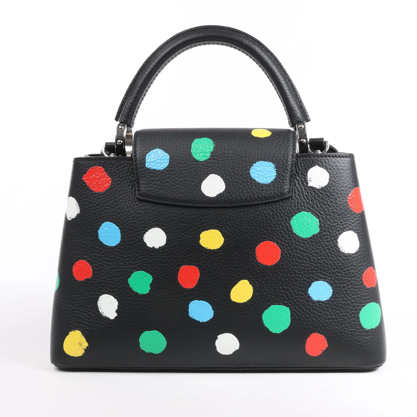 Sac à main Louis Vuitton x Taurillon Capucines MM 2 en 1 noir M21663