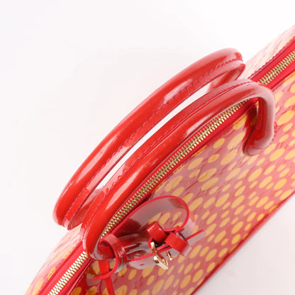 Louis Vuitton x Yayoi Kusama Lockit MM Vernis Dots Infinity in ROUGE X YELLOW M91423