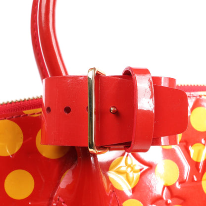 Louis Vuitton x Yayoi Kusama Lockit MM Vernis Dots Infinity in ROUGE X YELLOW M91423