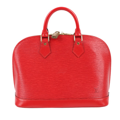 Louis Vuitton Epi Leather Alma PM Handbag in Red