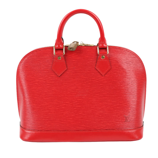 Sac à main Louis Vuitton Alma PM en cuir épi rouge