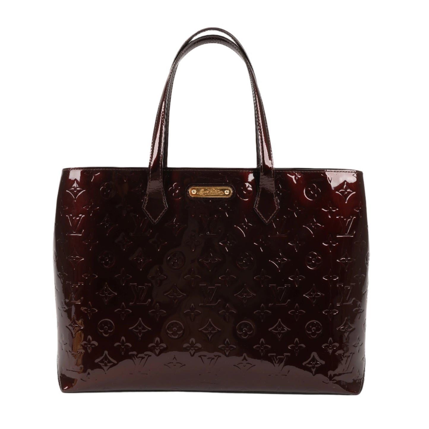 Louis Vuitton Monogram Vernis Wilshire MM Handbag in Amarante