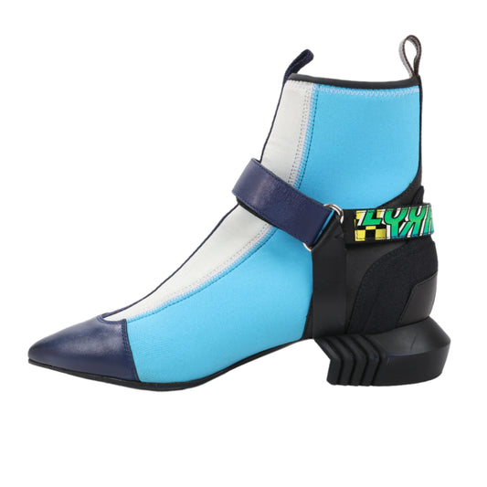 Louis Vuitton Neoprene Deep Sea Ankle Boot in Blue, Size 39 EU