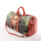 Louis Vuitton Keepall 50 Masters Collection Travel Bag in Pink x Green M43377