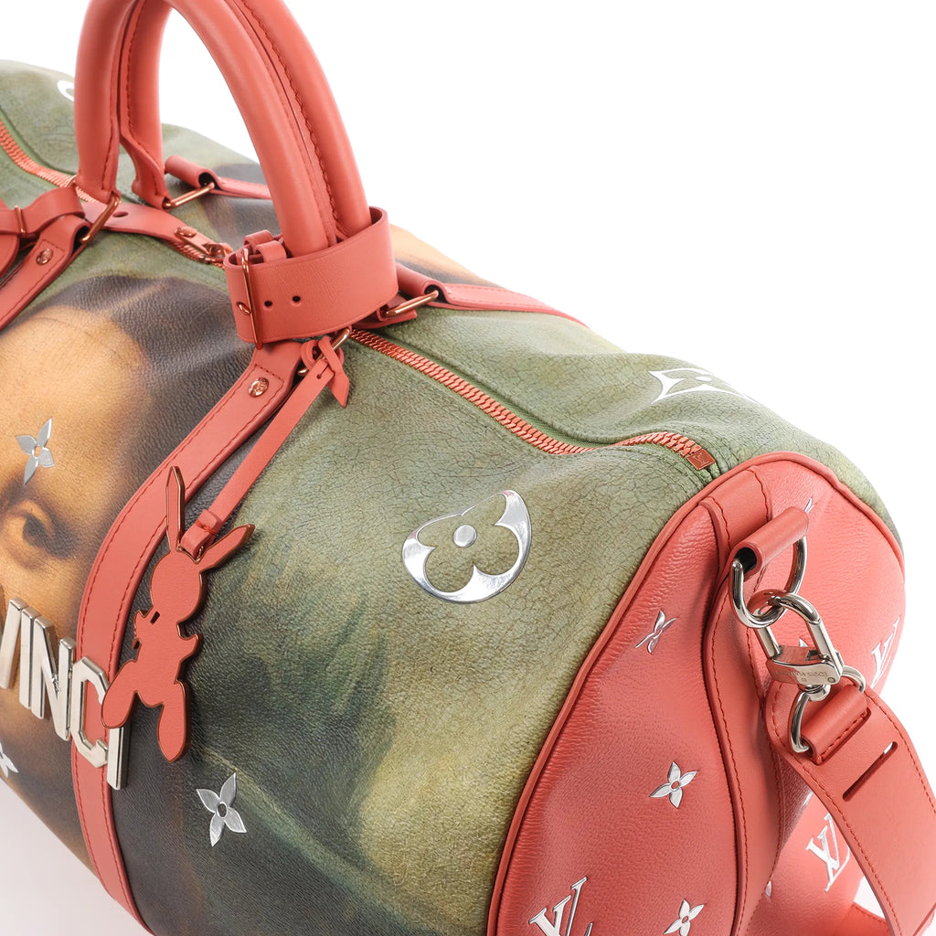 Louis Vuitton Keepall 50 Masters Collection Travel Bag in Pink x Green M43377