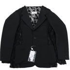 Maison Margiela Black Blazer with Lace Overlay, Size 40