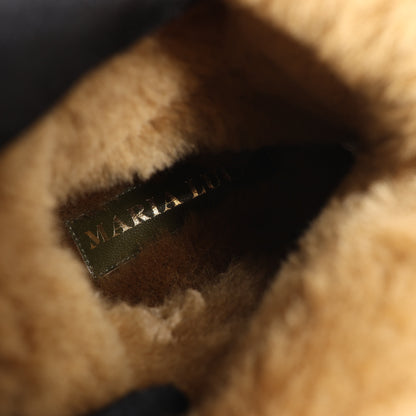 MARIA LUCA Emma Shearling Boots in Camel, Size 37 EU