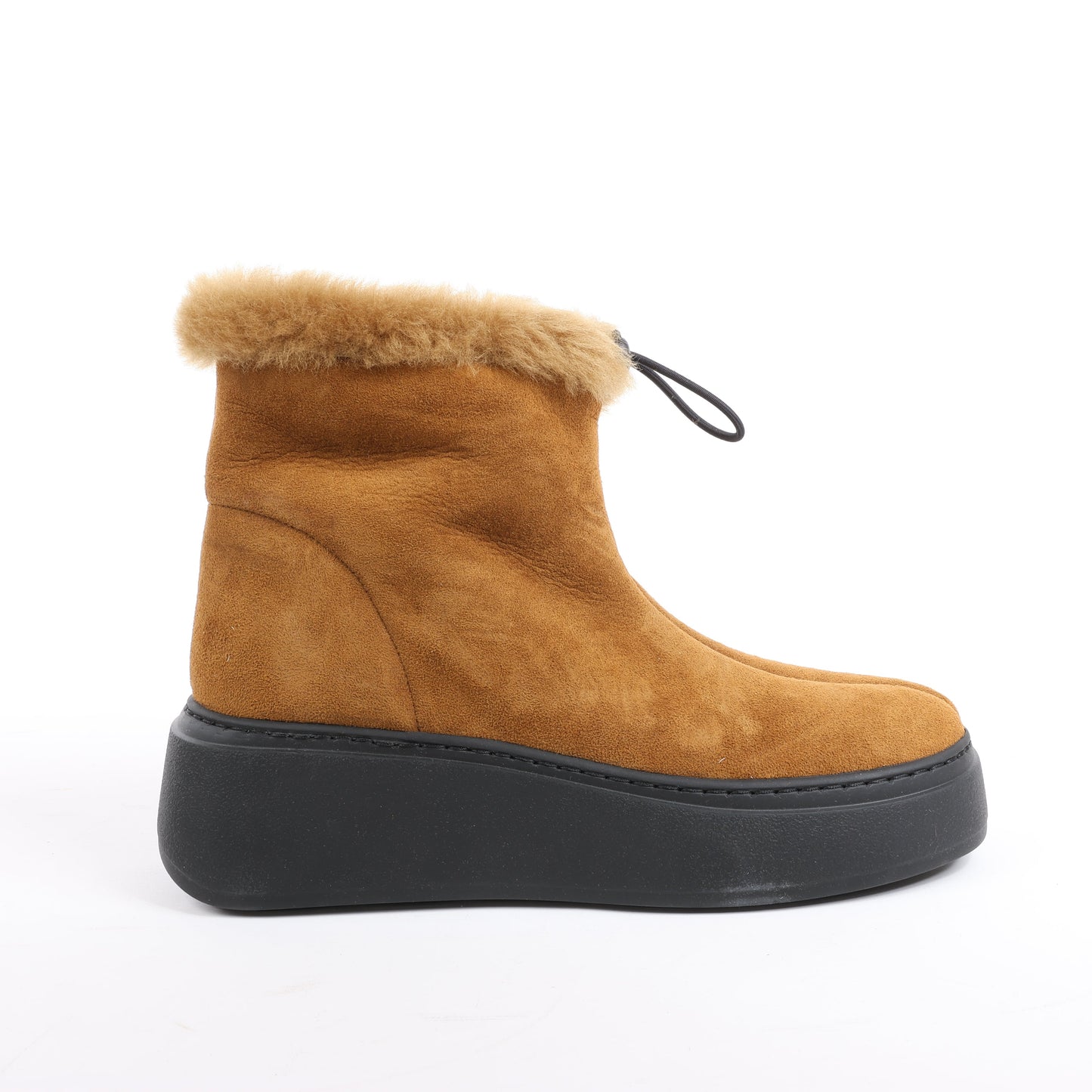 MARIA LUCA Emma Shearling Boots in Camel, Size 37 EU
