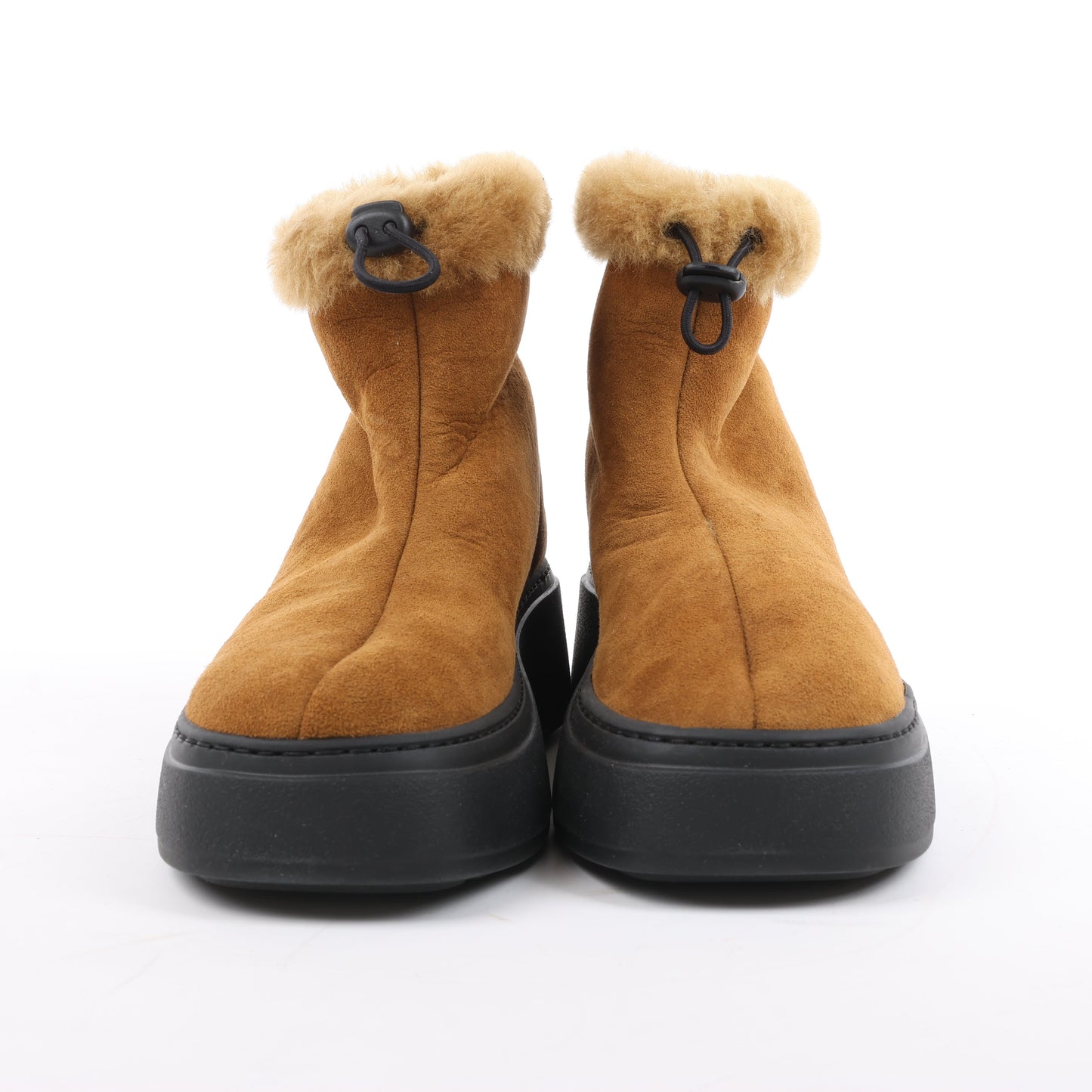 MARIA LUCA Emma Shearling Boots in Camel, Size 37 EU