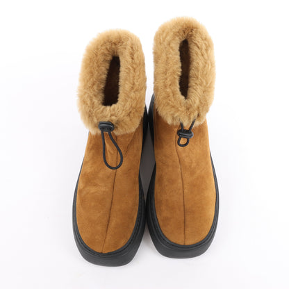 MARIA LUCA Emma Shearling Boots in Camel, Size 37 EU