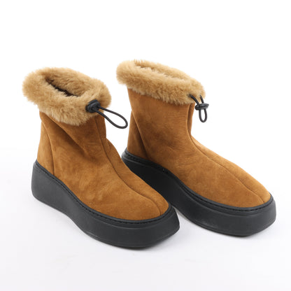 MARIA LUCA Emma Shearling Boots in Camel, Size 37 EU
