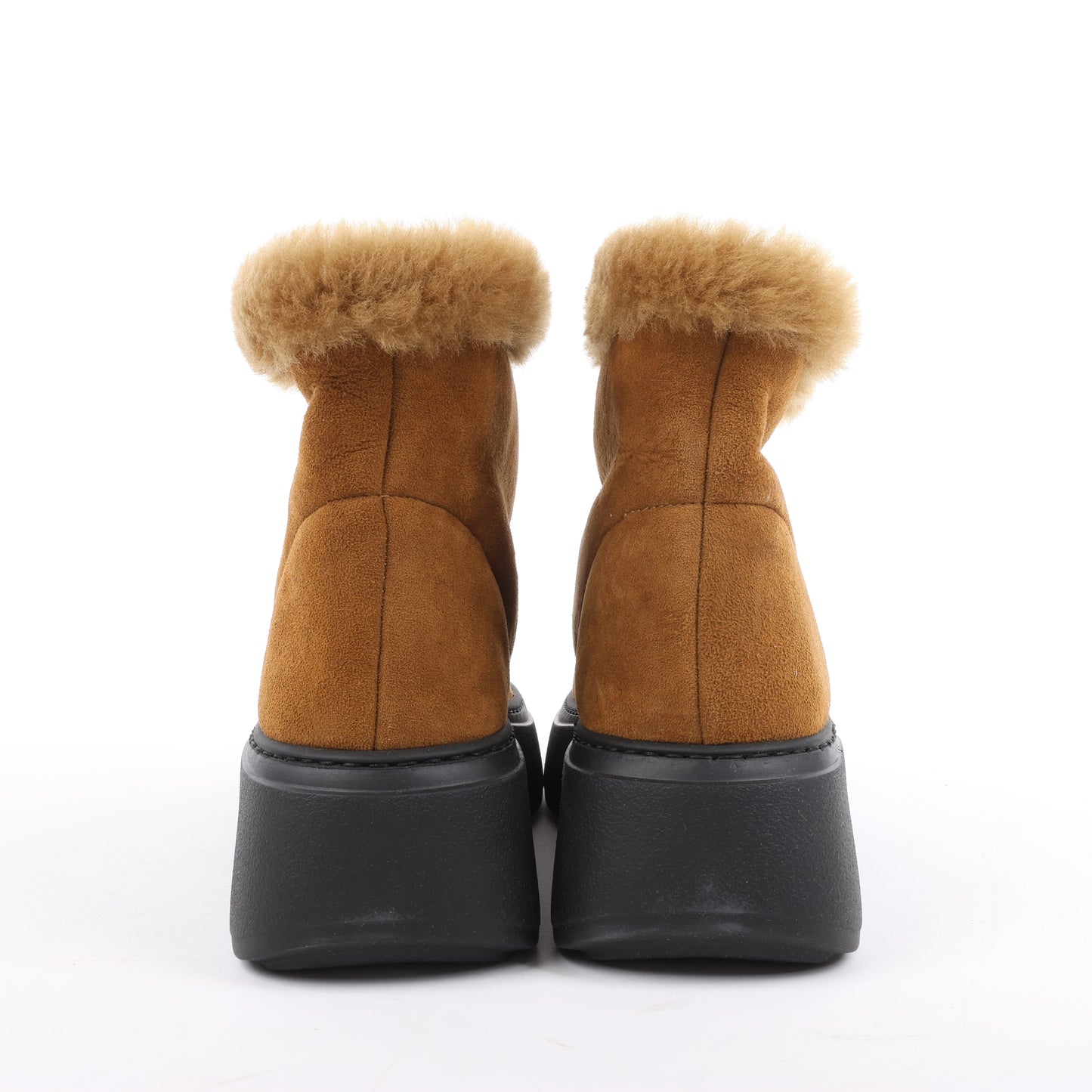 MARIA LUCA Emma Shearling Boots in Camel, Size 37 EU
