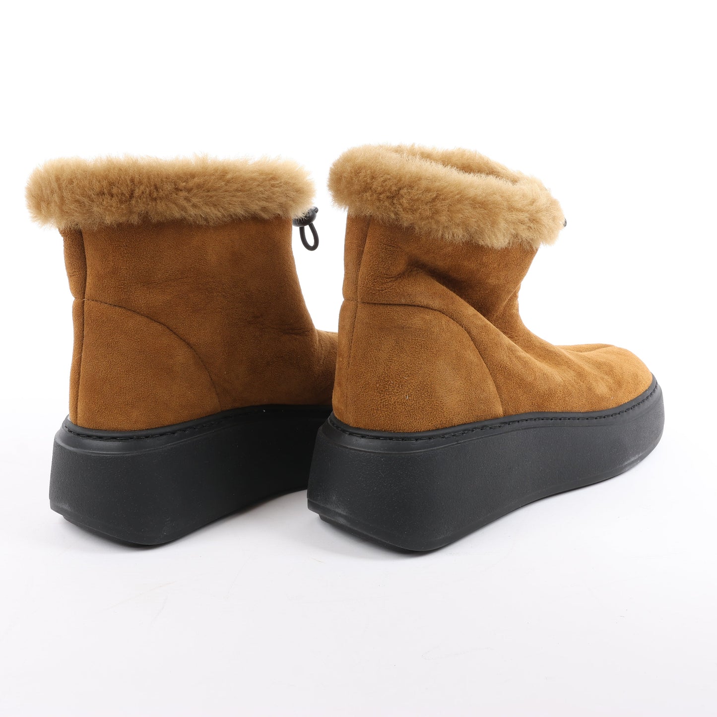MARIA LUCA Emma Shearling Boots in Camel, Size 37 EU
