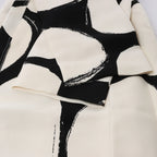 Marni Printed Crepe Midi Dress in Cream x Black, Size 46 IT