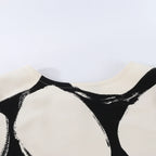 Marni Printed Crepe Midi Dress in Cream x Black, Size 46 IT