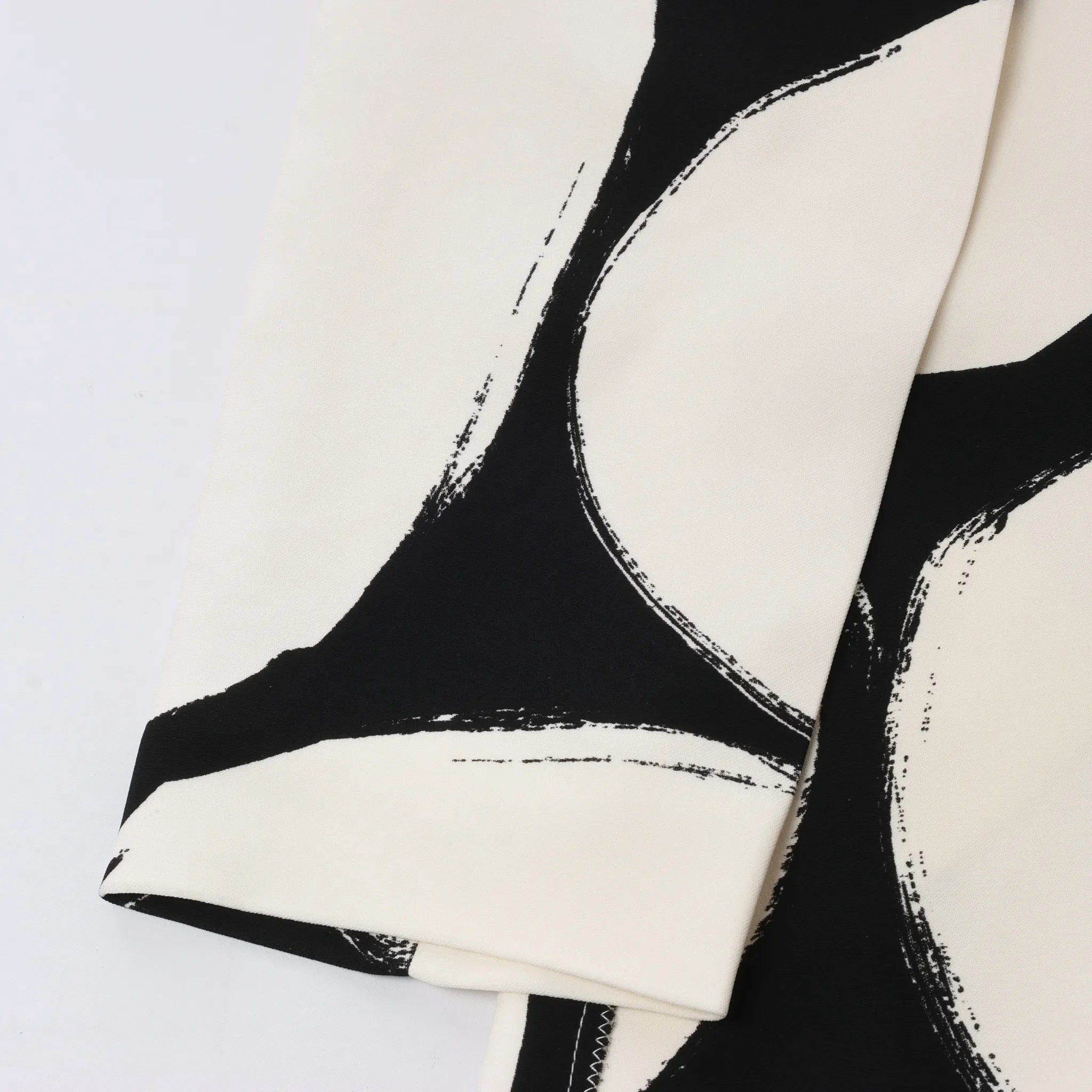 Marni Printed Crepe Midi Dress in Cream x Black, Size 46 IT