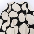 Marni Printed Crepe Midi Dress in Cream x Black, Size 46 IT
