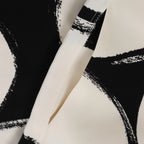 Marni Printed Crepe Midi Dress in Cream x Black, Size 46 IT