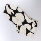 Marni Printed Crepe Midi Dress in Cream x Black, Size 46 IT