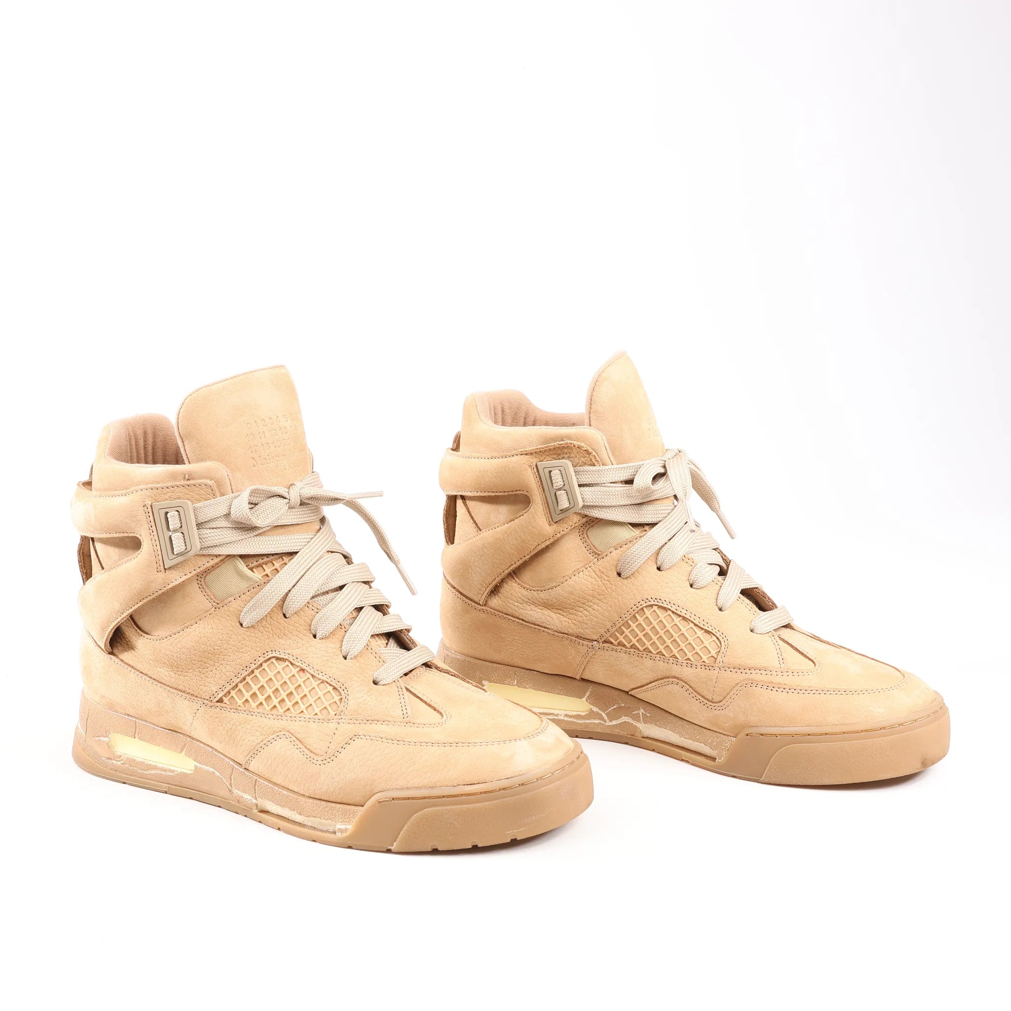 Maison Margiela DDstk Nubuck Sneakers in Beige, Size 43 EU