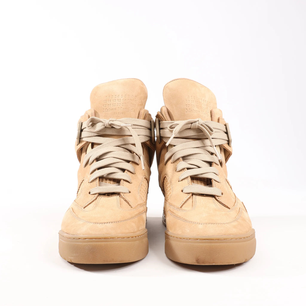Maison Margiela DDstk Nubuck Sneakers in Beige, Size 43 EU
