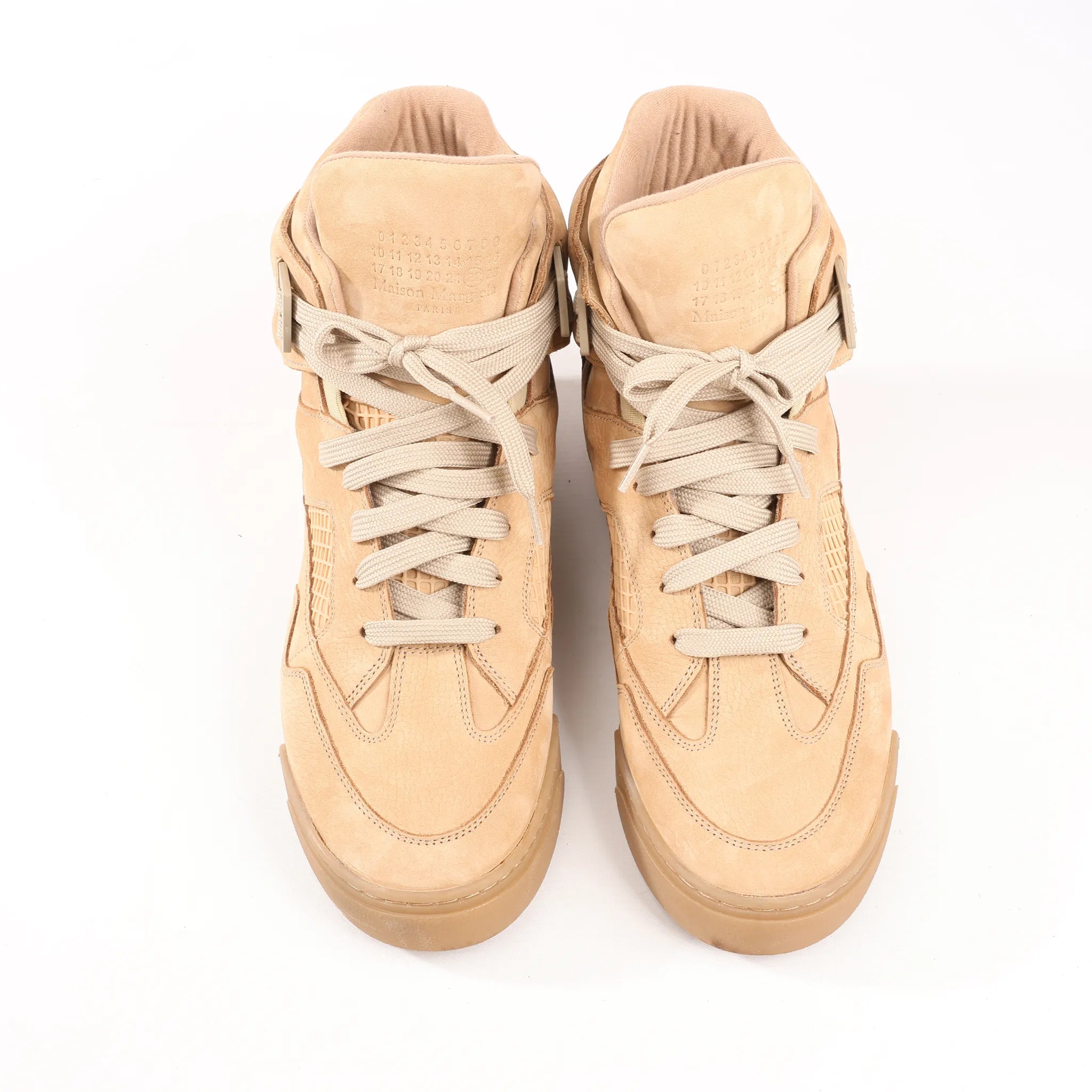Maison Margiela DDstk Nubuck Sneakers in Beige, Size 43 EU