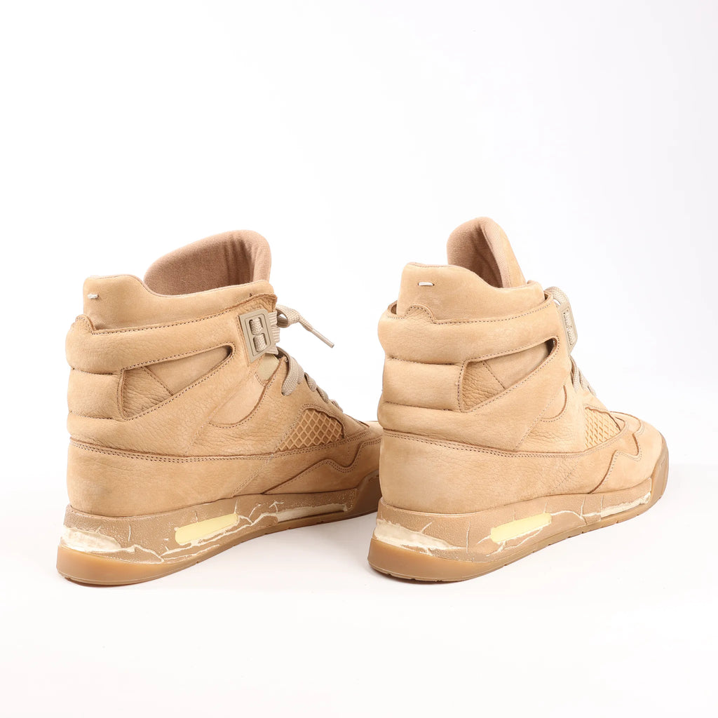 Maison Margiela DDstk Nubuck Sneakers in Beige, Size 43 EU