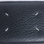 Cartera continental de piel lisa negra de Bottega Veneta