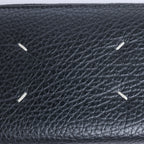 Maison Margiela Zip Round Leather Wallet in Black S56UI0110