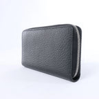 Maison Margiela Zip Round Leather Wallet in Black S56UI0110