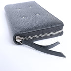 Cartera continental de piel lisa negra de Bottega Veneta