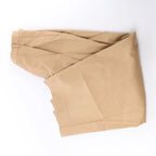 Maison Margiela Pleated Cotton Gabardine Straight Leg Pants in Beige, Size 40 IT