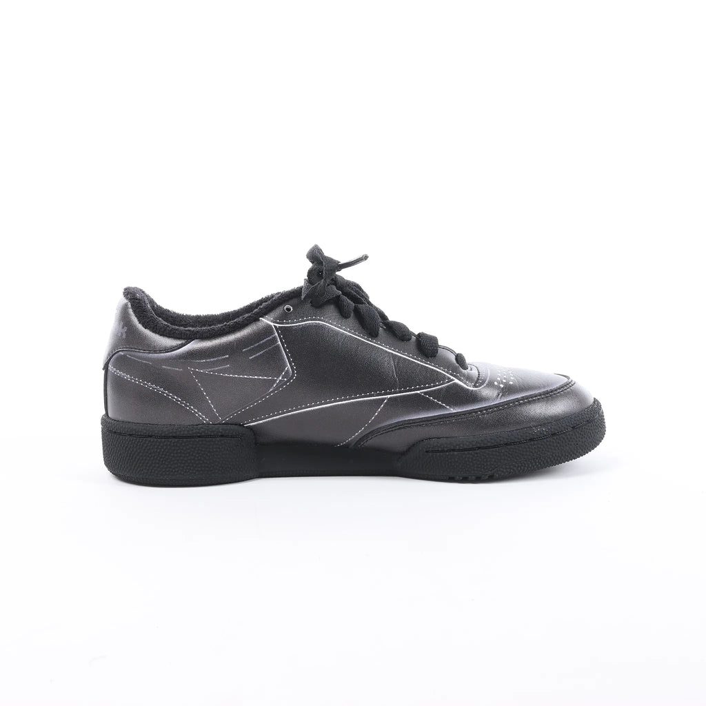 Maison Margiela x Reebok Club C Leather Sneakers in Black H02361, Size 36 EU