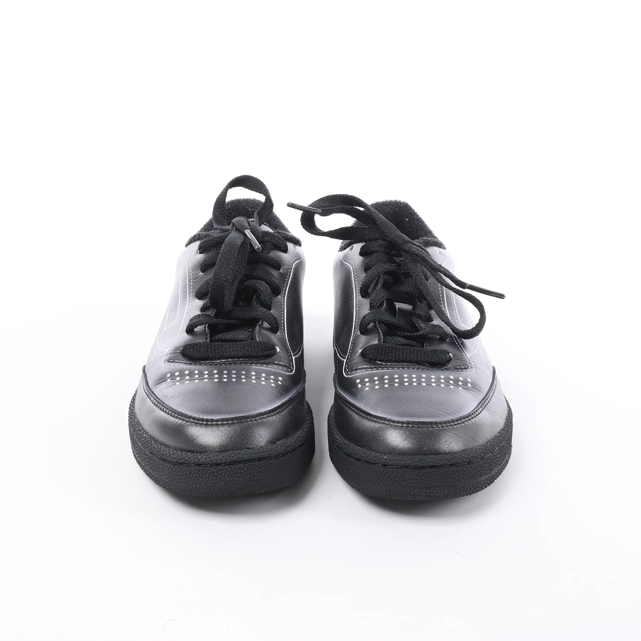 Maison Margiela x Reebok Club C Leather Sneakers in Black H02361, Size 36 EU