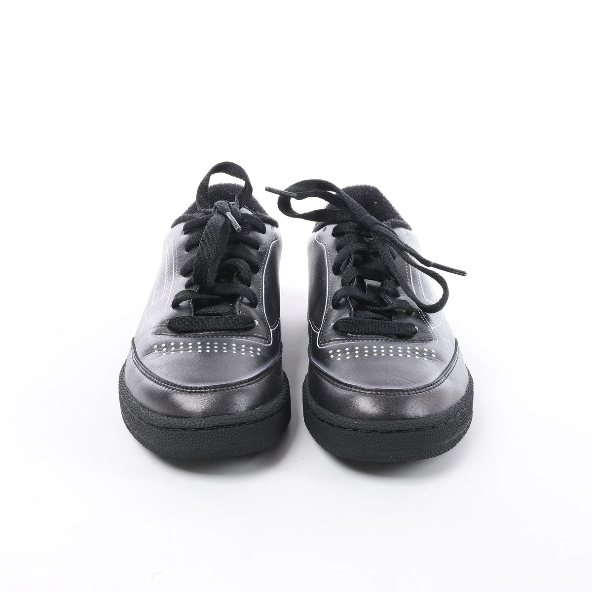 Maison Margiela x Reebok Club C Leather Sneakers in Black H02361, Size 36 EU