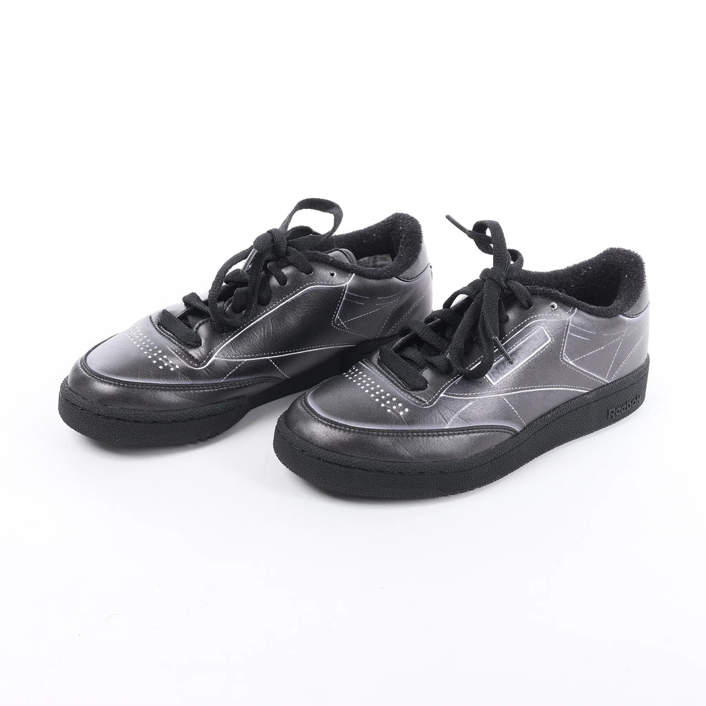 Maison Margiela x Reebok Club C Leather Sneakers in Black H02361, Size 36 EU