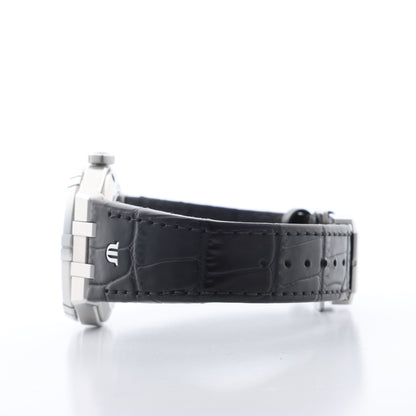 Montre Maurice Lacroix Aikon 39 mm AI6007-SS002-330-1 AY36727 SS et cuir AT cadran noir