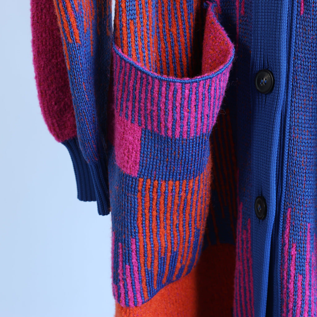 Missoni Long Wool Blend Knit Cardigan, XS