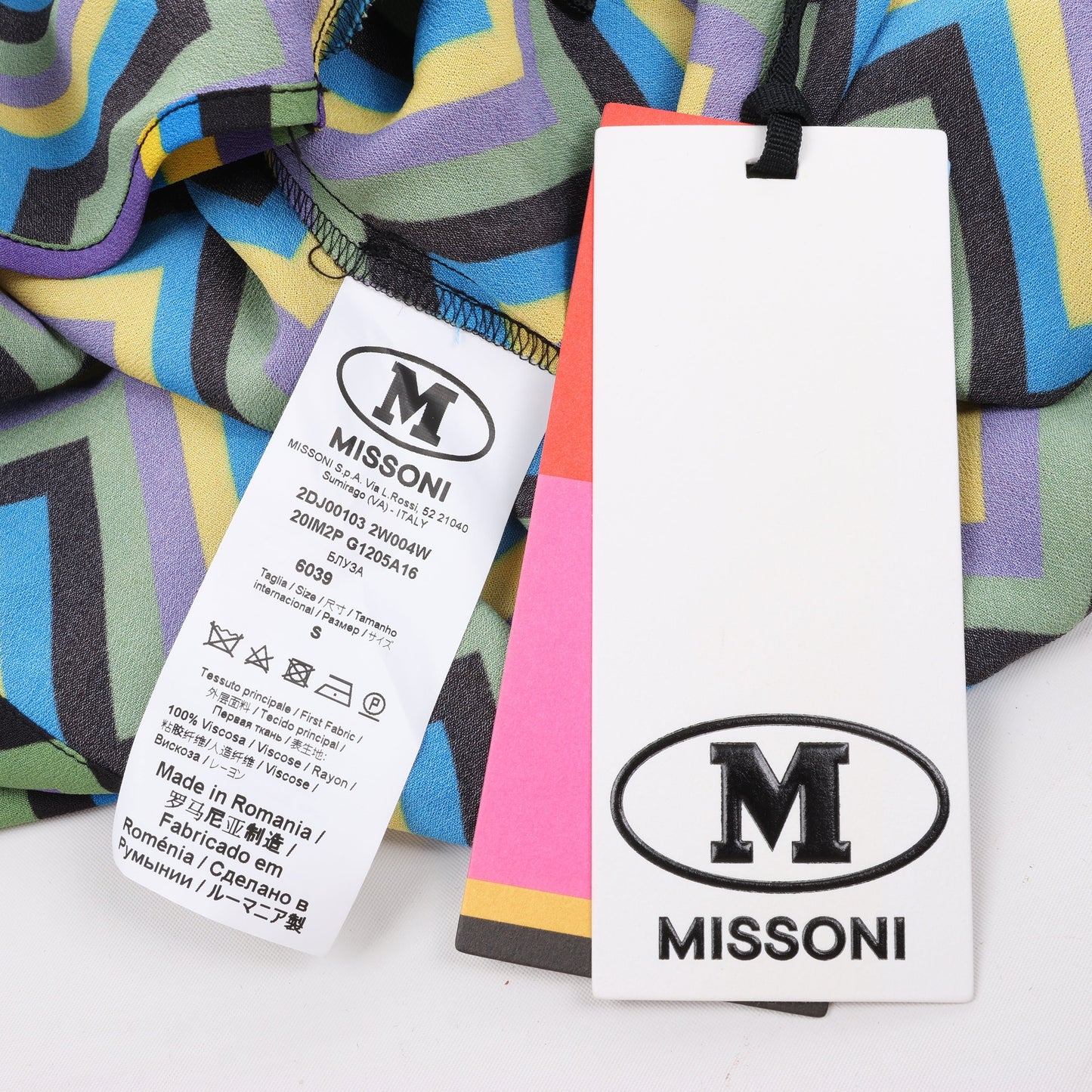 Missoni Multicolor Crepe Loose Fit Top, Size S