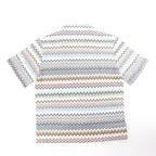 Missoni PATTERNED Short Sleeve Shirt in Gray x Multicolor, Size 48 IT