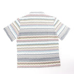 Missoni PATTERNED Short Sleeve Shirt in Gray x Multicolor, Size 48 IT