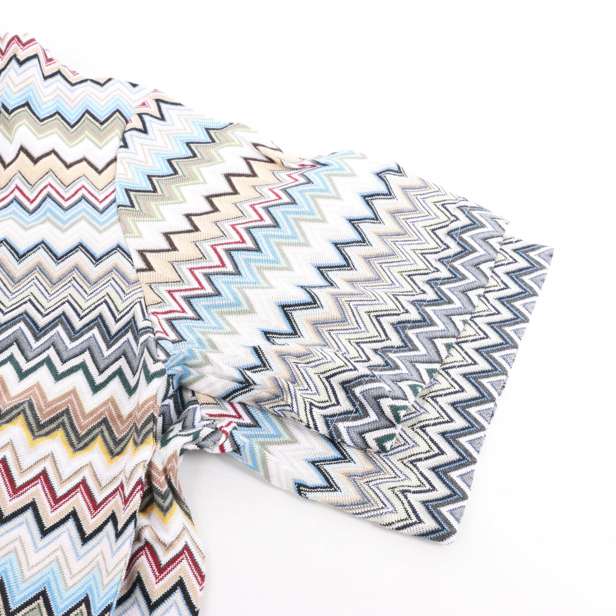 Missoni PATTERNED Short Sleeve Shirt in Gray x Multicolor, Size 48 IT